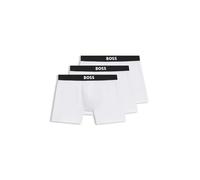 Hugo Boss Boxershorts BoxerBr 3P BOSS ONE Dreier-Pack eng Stretch-Baumwolle mit Logos Weiß XXXL
