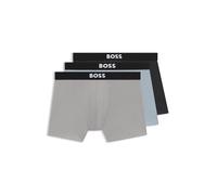BOSS Dreier-Pack Boxershorts aus Stretch-Baumwolle - Style BoxerBr 3P BOSS ONE, 50544272 Schwarz / Grau / Blau XXL