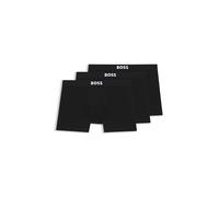 BOSS Dreier-Pack eng anliegende Boxershorts aus Stretch-Baumwolle mit Logos - Style BoxerBr 3P BOSS ONE, 50544272 Schwarz XXXL