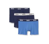 Boxershorts BOSS, Damen, Gr. XL, 3 Stk., open blau 460, Jersey, Obermaterial: 95% Baumwolle, 5% Elasthan, unifarben, körpernah, Unterhosen, aus bequemer Stretch-Baumwolle, körpernah, mittlere Bundhöhe