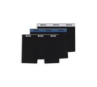 BOSS Dreierpack eng anliegende längere Boxershorts aus Stretch-Baumwolle - Style BoxerBr 3P Power, 50554694 Schwarz M