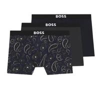 BOSS Dreierpack eng anliegende Boxershorts aus Stretch-Baumwolle - Style BoxerBr3P BOSS ONE D, 50549856 Schwarz / Beige XL