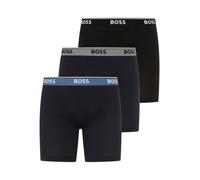 Boxershorts BOSS "BoxerBrLong 3P Power", Herren, Gr. M, open miscellaneous 977, Jersey, Obermaterial: 95% Baumwolle, 5% Elasthan, eng, Unterhosen (55236911-M) open miscellaneous 977