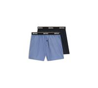BOSS Zweier-Pack Pyjama-Shorts aus Baumwoll-Popeline - Style 2P Boxer Shorts EW, 50545913 Blau L