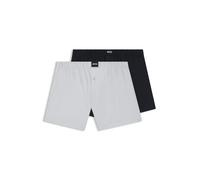 BOSS Boxershorts aus Stretch-Baumwoll-Jersey im Zweierpack - Style 2P Jersey Boxer, 50544380 Schwarz / Grau S