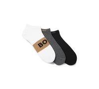 BOSS Dreier-Pack knöchellange Socken aus einem Baumwoll-Mix - Style 3P AS Logo CC, 50543482 Weiß / Grau / Schwarz 39-42