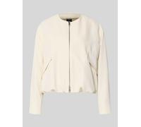 BOSS Boxy Fit Blouson mit Zweiwege-Reißverschluss Modell 'JAJILA' in Offwhite, Größe 36