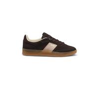 BOSS Sneakers aus Veloursleder mit Glattleder-Details - Style Brenta_Tenn_sdlt, 50563375 Dunkelbraun 38