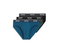 Slip BOSS "Brief 3P Power", Herren, Gr. XL, open miscellaneous 962, Single Jersey, Obermaterial: 95% Baumwolle, 5% Elasthan, körpernah, Unterhosen, mit BOSS Schriftzug (56291717-XL) open miscellaneous