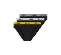 Slip BOSS, Herren, Gr. XL, schwarz (schwarz 007), Jersey, Obermaterial: 95% Baumwolle, 5% Elasthan, körpernah, Unterhosen Slip, aus elastischer Baumwolle, mittlere Bundhöhe (15301954-XL) schwarz 007