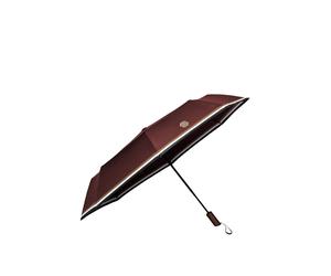 BOSS Burgunderfarbener Taschenschirm mit Double B und Signature-Streifen - Style Pocket umbrella Varsity Burgundy, 58837095 Dunkelrot ONESI