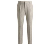 BOSS Business-Hose aus filigran gemustertem Stretch-Gewebe - Style C-Perin-PL-251, 50540725 Hellbeige 56