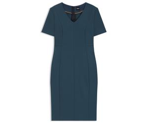 BOSS Business-Kleid mit V-Ausschnitt und Nahtdetails - Style Damaisa, 50490044 Blau 36