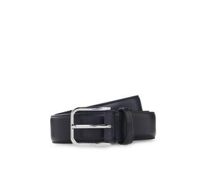 BOSS Business-Ledergürtel mit polierter silberner Schließe - Style Madison-B1_VLSt_Sz35, 50558700 Dunkelblau 115