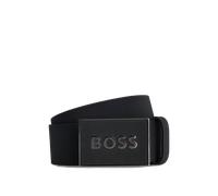 BOSS Gürtel aus italienischem Leder mit Logo-Koppelschließe - Style Boss_Icon-S1_Sz40, 50471333 Schwarz 110