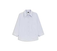 BOSS Relaxed-Fit Bluse aus Baumwoll-Popeline mit Kimonoärmeln - Style C_Belenta, 50553519 Hellblau 34