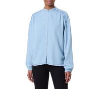 BOSS Orange Regular Fit Jeansbluse mit Stehkragen Modell 'Bizzan' in Hellblau, Größe 38