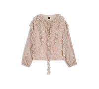 BOSS Regular-Fit Bluse aus bedrucktem Krepp-Georgette mit Rüschen - Style C_Borma, 50557702 Gemustert 42