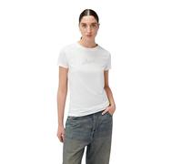 T-Shirt BOSS ORANGE "Esogo_MA_crystal Premium Damenmode", Damen, Gr. XL (42), weiß 100, Single Jersey, Obermaterial: 100% Baumwolle, unifarben, figurbetont, Rundhals, eingesetzt eingefasste Kante, Shi