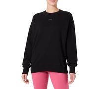Sweatshirt BOSS ORANGE "Eteia Premium Damenmode", Damen, Gr. M, schwarz (schwarz 001), Strick, Obermaterial: 100% Baumwolle, unifarben, casual, oversize, Rundhals, Langarm Bündchen, Sweatshirts, overs