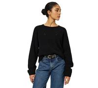 Strickpullover BOSS ORANGE "Fenne Premium Damenmode", Damen, Gr. L (40), schwarz 001, Strick, Obermaterial: 35% Alpaka, 35% Wolle, 30% Polyamid, unifarben, normal, Rundhals, Pullover Strickpullover, m