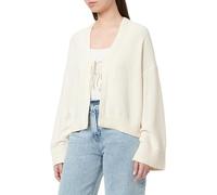 BOSS Cardigan aus Baumwoll-Mix mit Krawatten-Vorderseite - Style C_Forleans, 50559827 Natur XS