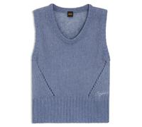 BOSS Relaxed-Fit Top mit großmaschiger Strick-Struktur - Style C_Frignac, 50554634 Blau XL