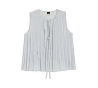 BOSS Ärmelloses Top aus Baumwoll-Musselin mit Bundfalten vorne - Style C_Ilenna, 50559244 Hellblau 42
