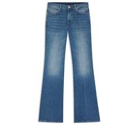 Bootcut-Jeans BOSS ORANGE "SOFT BOOTCUT LR Premium Damenmode", Damen, Gr. 28, Länge 32, dunkelblau 403, Denim/Jeans, Obermaterial: 73% Baumwolle, 26% Lyocell, 1% Elasthan, unifarben, Jeans, Low Rise (
