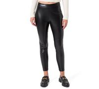 Leggings BOSS ORANGE "Taskin Premium Damenmode", Damen, Gr. 38, N-Gr, schwarz (schwarz 001), Web, Obermaterial: 100% Polyester, unifarben, normal, Hosen Leggings, Slim Fit in Lederoptik (28755827-38)
