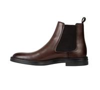 BOSS Chelsea Boots aus poliertem Leder mit Signature-Naht - Style Calev_Cheb_ltfb, 50552527 Dunkelbraun 42