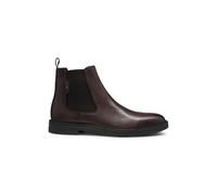 BOSS BLACK Calev Leather Chelsea Boot Dark Brown Braun 42