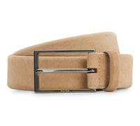 BOSS Herren Calindo Sz35 Gürtel aus Veloursleder mit Logo-Schließe aus Metall Braun 120