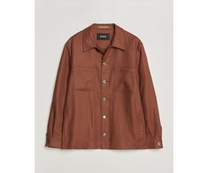 BOSS CAMEL Corvin Linen Overshirt Medium Brown Rot 52