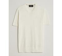 BOSS CAMEL Nottano Silk Knitted T-Shirt Open White Weiß L