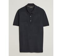 BOSS CAMEL Novo Silk Knitted Polo Dark Blue Blau XL