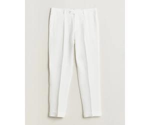 BOSS CAMEL Peet Linen Pleated Trousers White Weiß 50