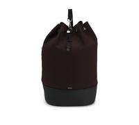 BOSS Canvas-Beuteltasche mit Besätzen in Leder-Optik - Style Dakkar_Drawstring, 50563324 Dunkelbraun ONESI