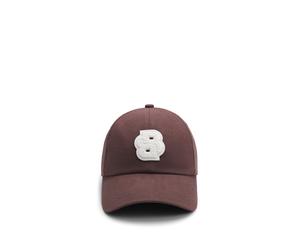 BOSS Cap aus Baumwoll-Twill mit geflochtenem Double-B-Monogramm - Style Ari-B-icon-Braid, 50562252 Dunkelbraun ONESI