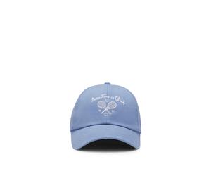 BOSS Cap aus Baumwoll-Twill mit Tennis-Artwork - Style Lach_Member, 50560401 Hellblau ONESI