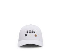 BOSS Cap aus Baumwoll-Twill mit Tennis-Artwork - Style Zed_BOSSOpen25, 50546273 Weiß ONESI