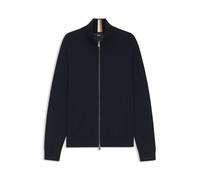BOSS Cardigan aus Baumwolle und Schurwolle mit Reißverschluss - Style H-Idino, 50543150 Dunkelblau XXL