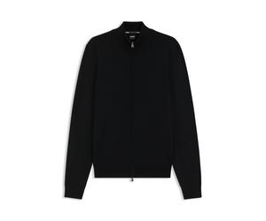 BOSS Cardigan aus extrafeiner Merinowolle mit Reißverschluss - Style Balonso, 50468254 Schwarz XXXL