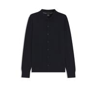 BOSS Cardigan aus Schurwolle mit Polokragen - Style H-Helbert, 50570634 Dunkelblau S