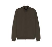 BOSS Cardigan aus Schurwolle mit Reißverschluss und Logo-Stickerei - Style Balonso-L, 50476347 Dunkelgrün XXL