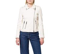 BOSS Casual Damen Lederjacke Jacke Jadid1 50407127, Gr. 38, Weiß (Open White 118)