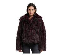 BOSS Relaxed-Fit Mantel aus auffälligem Kunstfell - Style C_Cefura1, 50568499 Dunkelrot 36