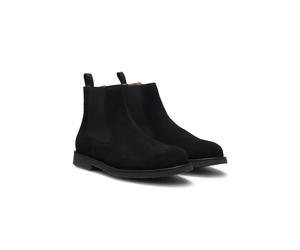 BOSS Chelsea Boots aus aufgerautem Leder mit Steppnähten im Signature-Streifen-Design - Style Kope_Cheb_sdd, 50568754 Schwarz 40