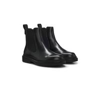 BOSS Chelsea Boots aus Leder mit goldfarbenem Double-B-Monogramm - Style Eleri_ChBootie_LTWS, 50573133 Schwarz 35