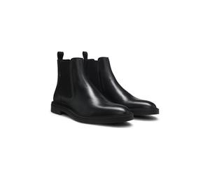 BOSS Chelsea Boots aus poliertem Leder mit Signature-Naht - Style Calev_Cheb_ltfb, 50552527 Schwarz 39